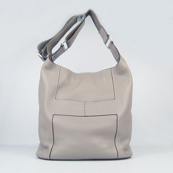 Knockoff Hermes Good News H Women Shoulder Bag Grey H2801 - Click Image to Close